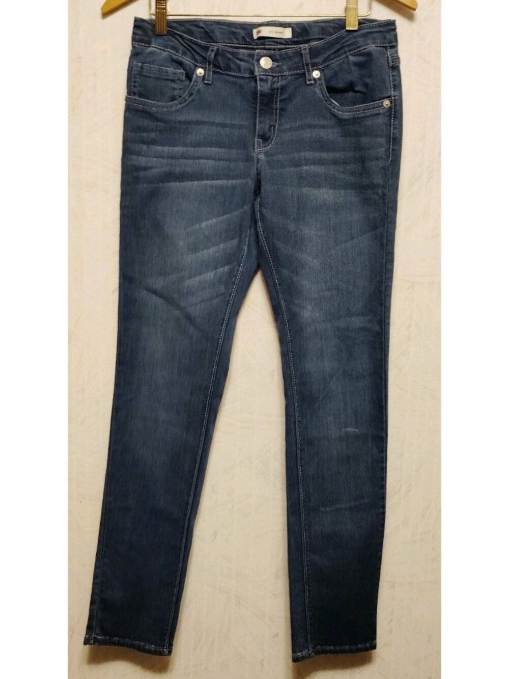 Levi's Skinny 711 Dark Blue Denim Jeans Womens Girls Size 16 Reg 29 X 30